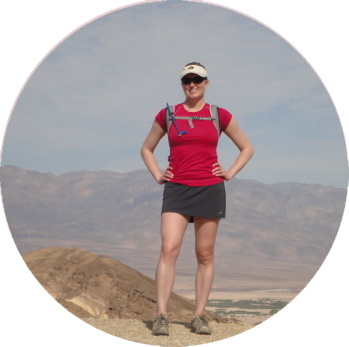 Katherine Sauer hiking in Death Valley, CA