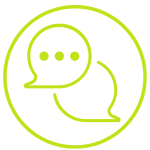 an icon of two dialog balloons